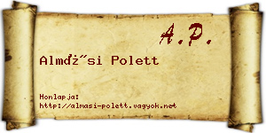 Almási Polett névjegykártya